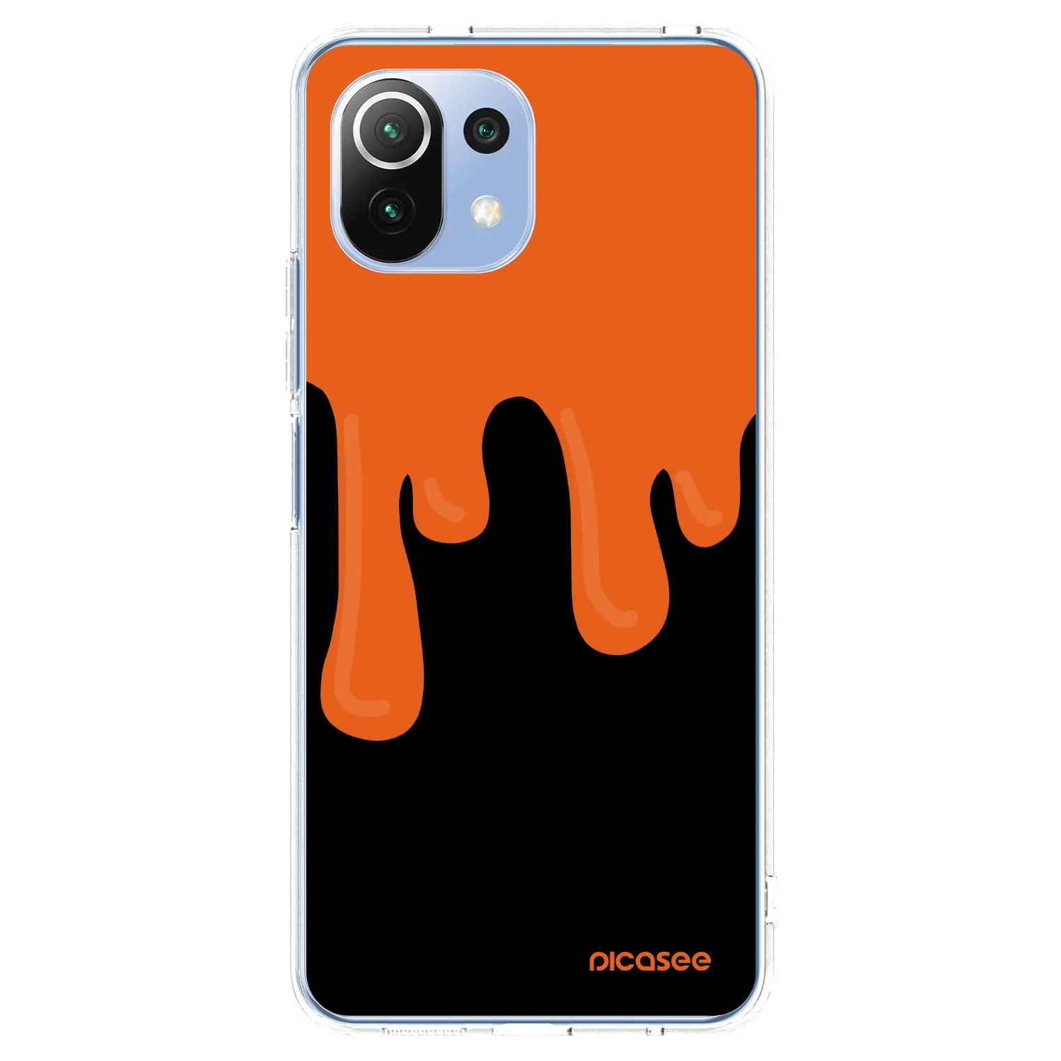 Picasee διαφανής θήκη σιλικόνης Xiaomi 11 Lite 5G NE - Orange spooky