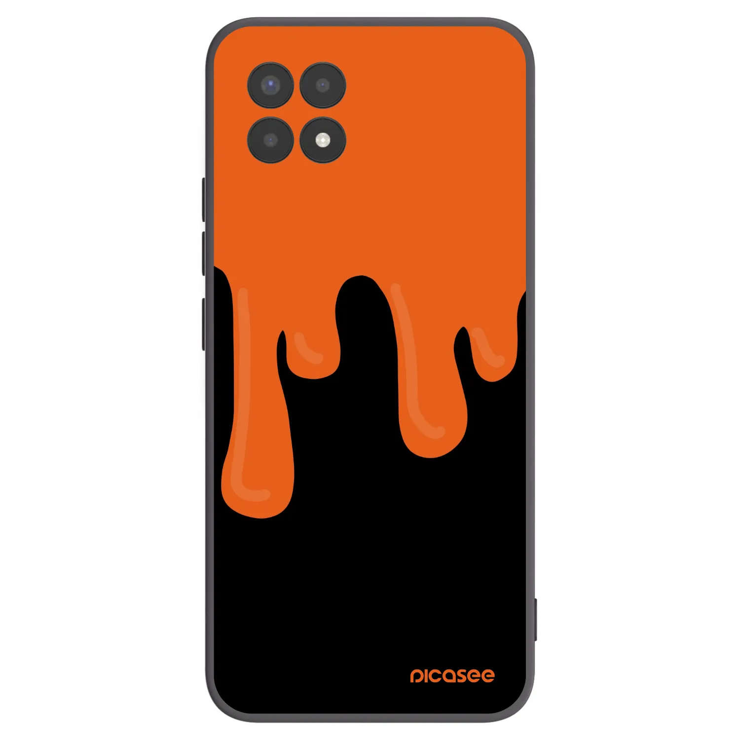 Picasee Μαύρη θήκη σιλικόνης για Realme 8i - Orange spooky