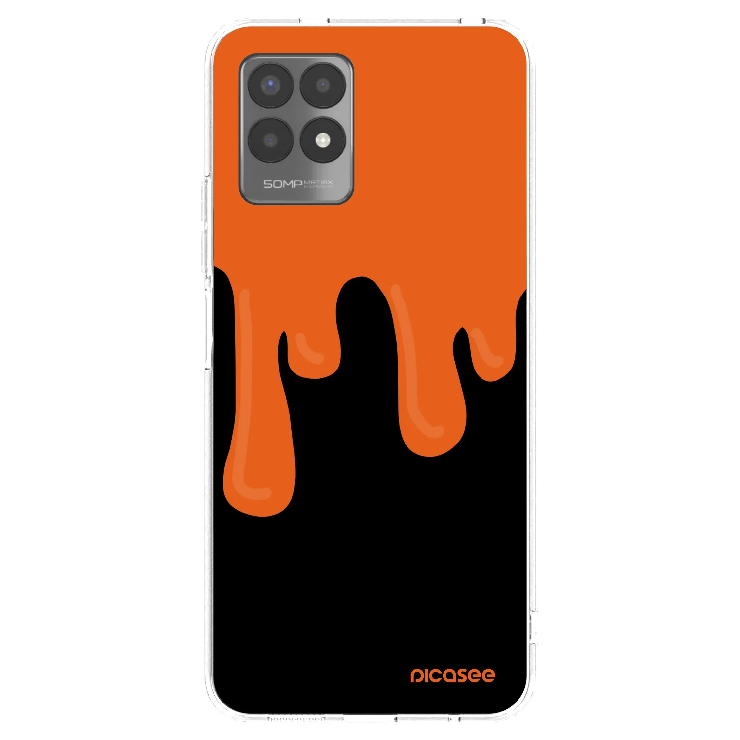 Picasee διαφανής θήκη σιλικόνης Realme 8i - Orange spooky