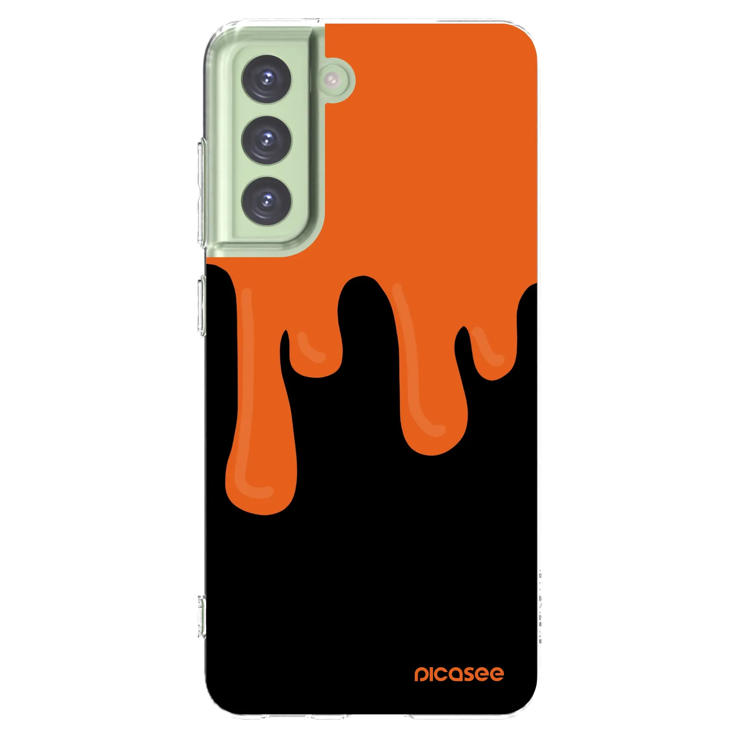 Picasee διαφανής θήκη σιλικόνης Samsung Galaxy S21 FE 5G - Orange spooky