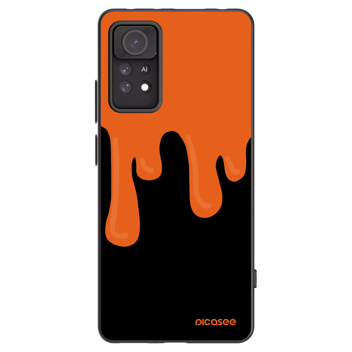 Picasee Μαύρη θήκη σιλικόνης για Xiaomi Redmi Note 11 Pro 5G - Orange spooky