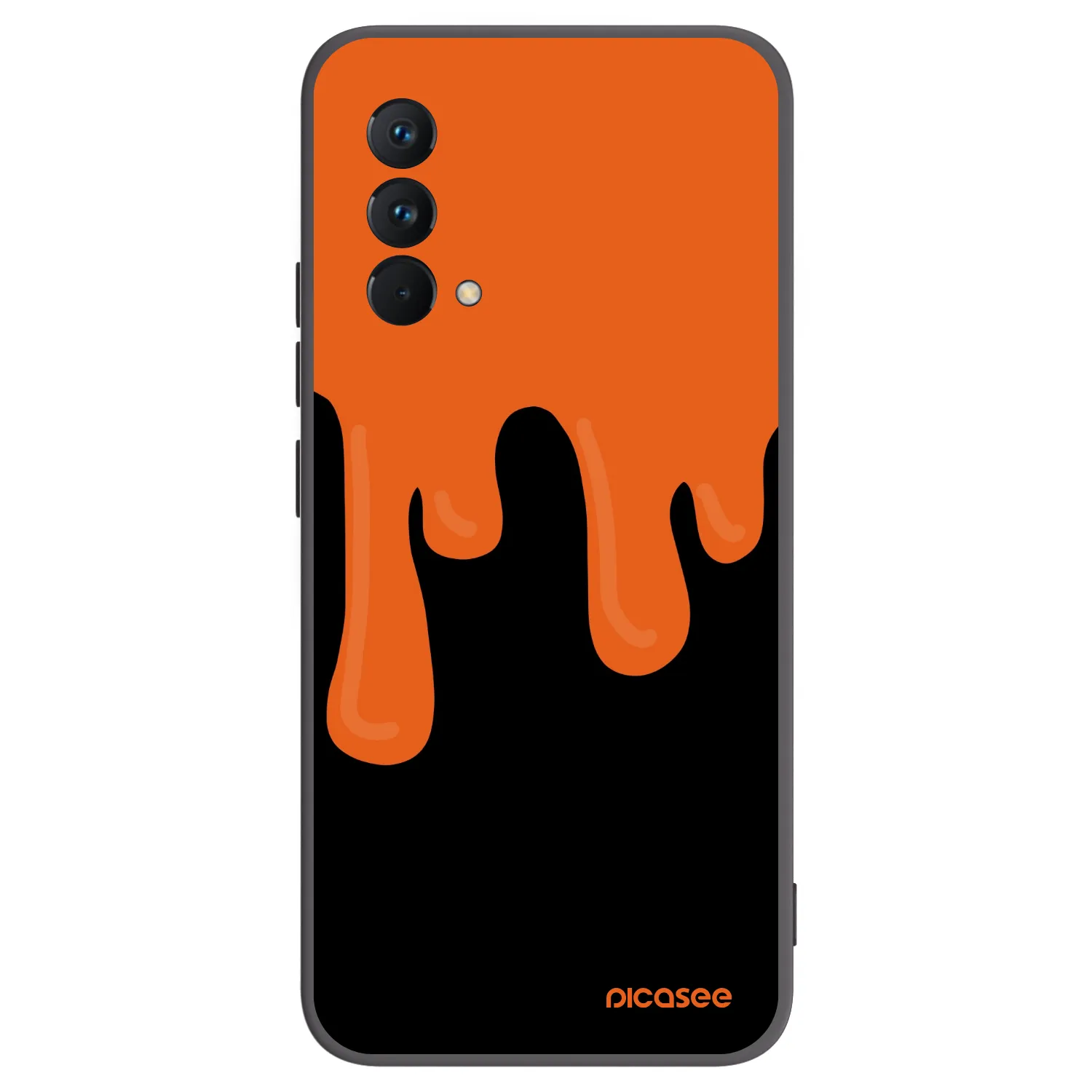 Picasee Μαύρη θήκη σιλικόνης για Realme GT Master Edition 5G - Orange spooky