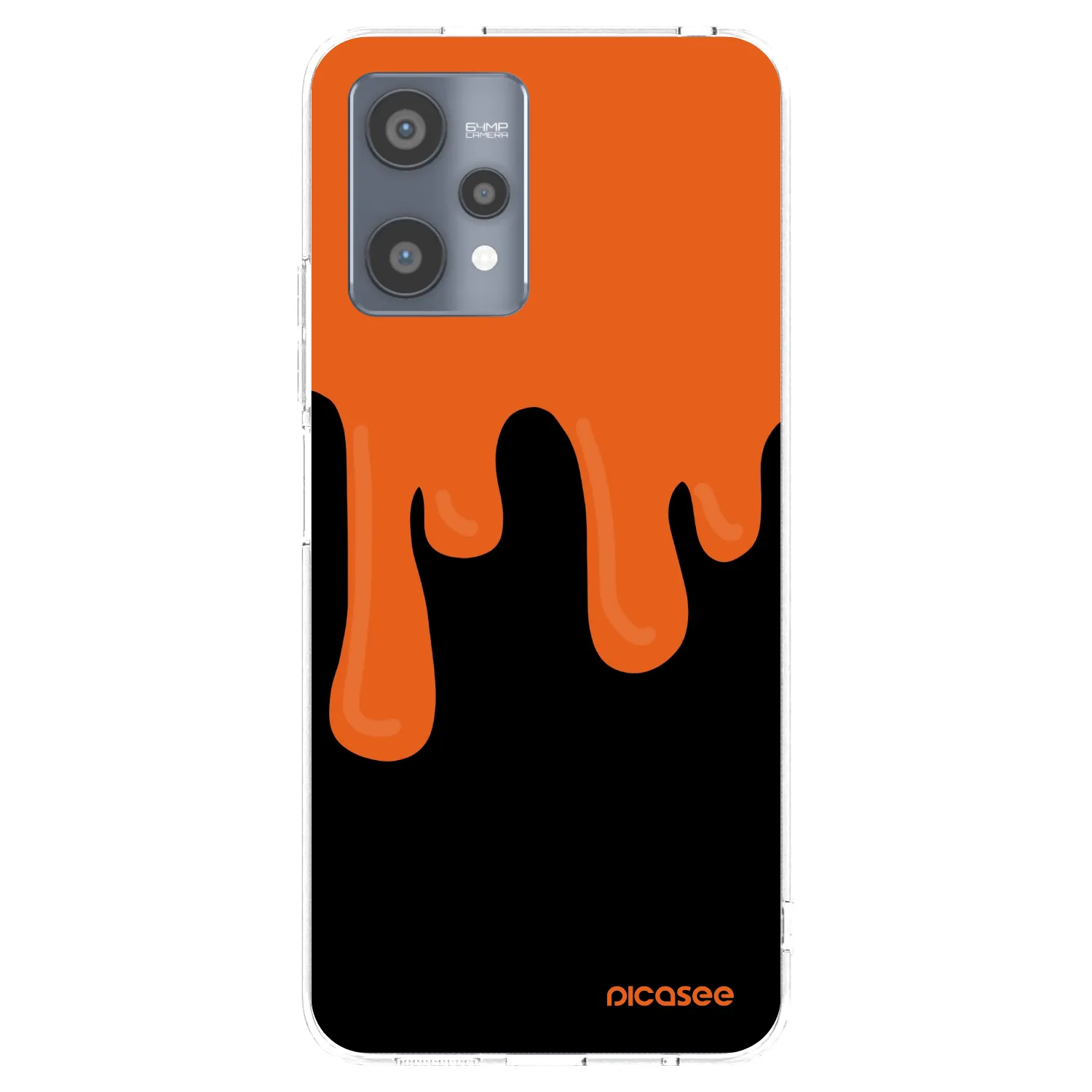 Picasee διαφανής θήκη σιλικόνης Realme 9 Pro 5G - Orange spooky