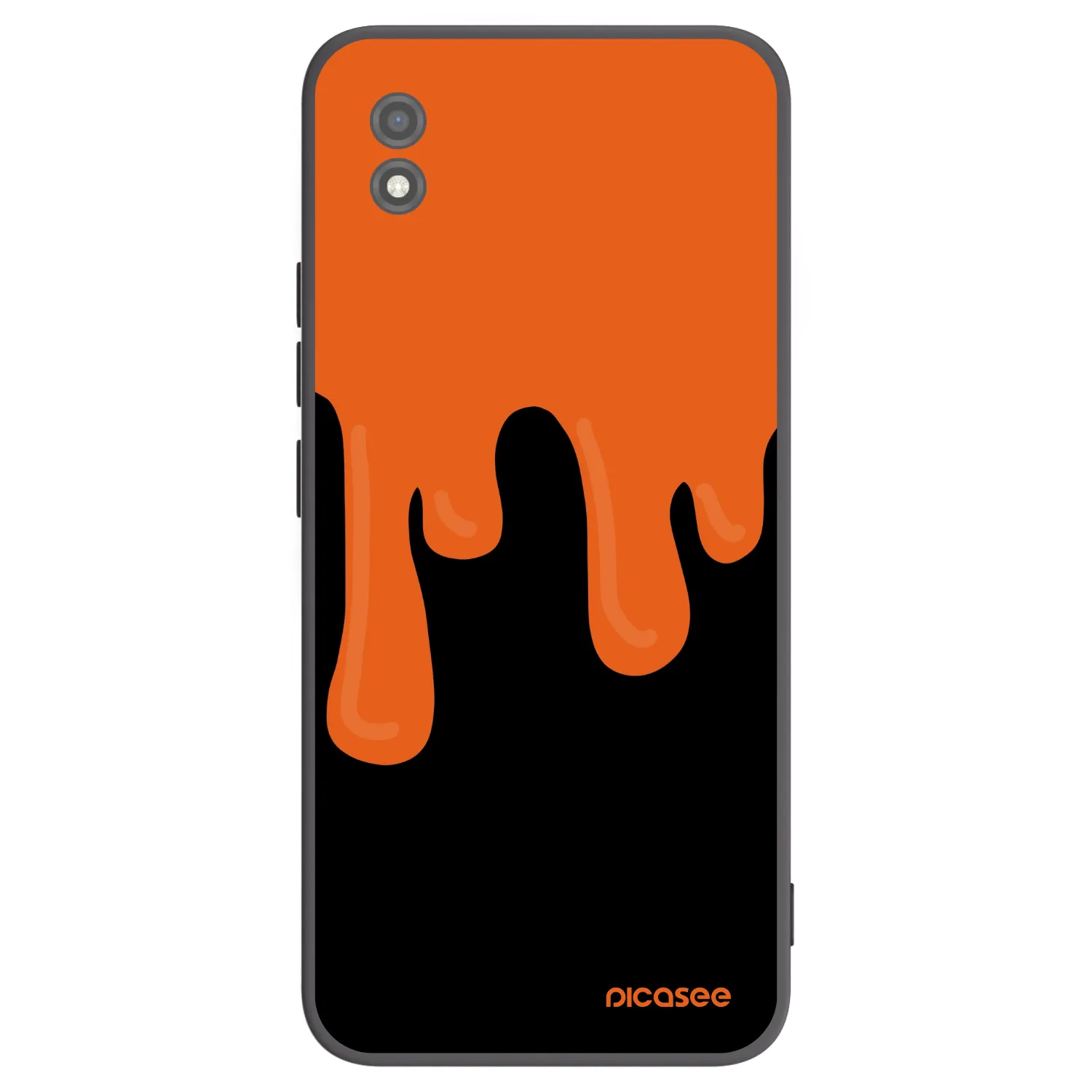 Picasee Μαύρη θήκη σιλικόνης για Realme C11 (2021) - Orange spooky