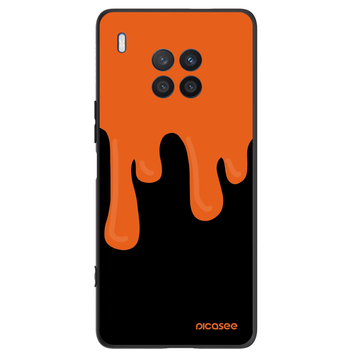 Picasee Μαύρη θήκη σιλικόνης για Honor 50 Lite - Orange spooky