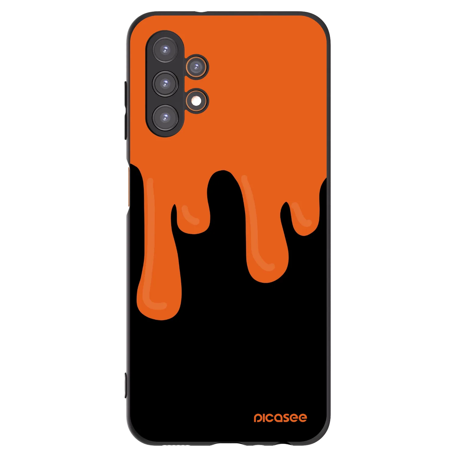 Picasee Μαύρη θήκη σιλικόνης για Samsung Galaxy A13 4G A135 - Orange spooky