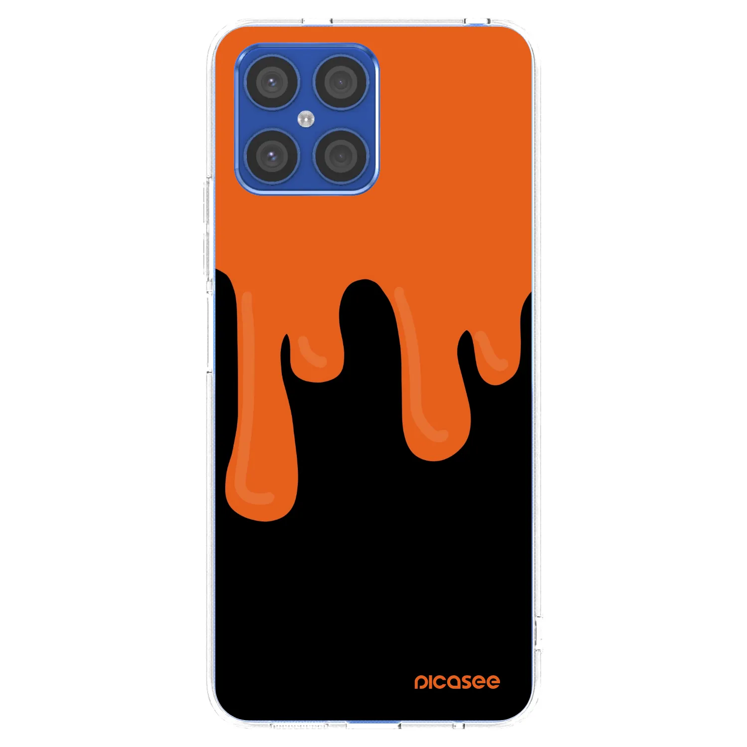 Picasee διαφανής θήκη σιλικόνης Honor X8 4G - Orange spooky