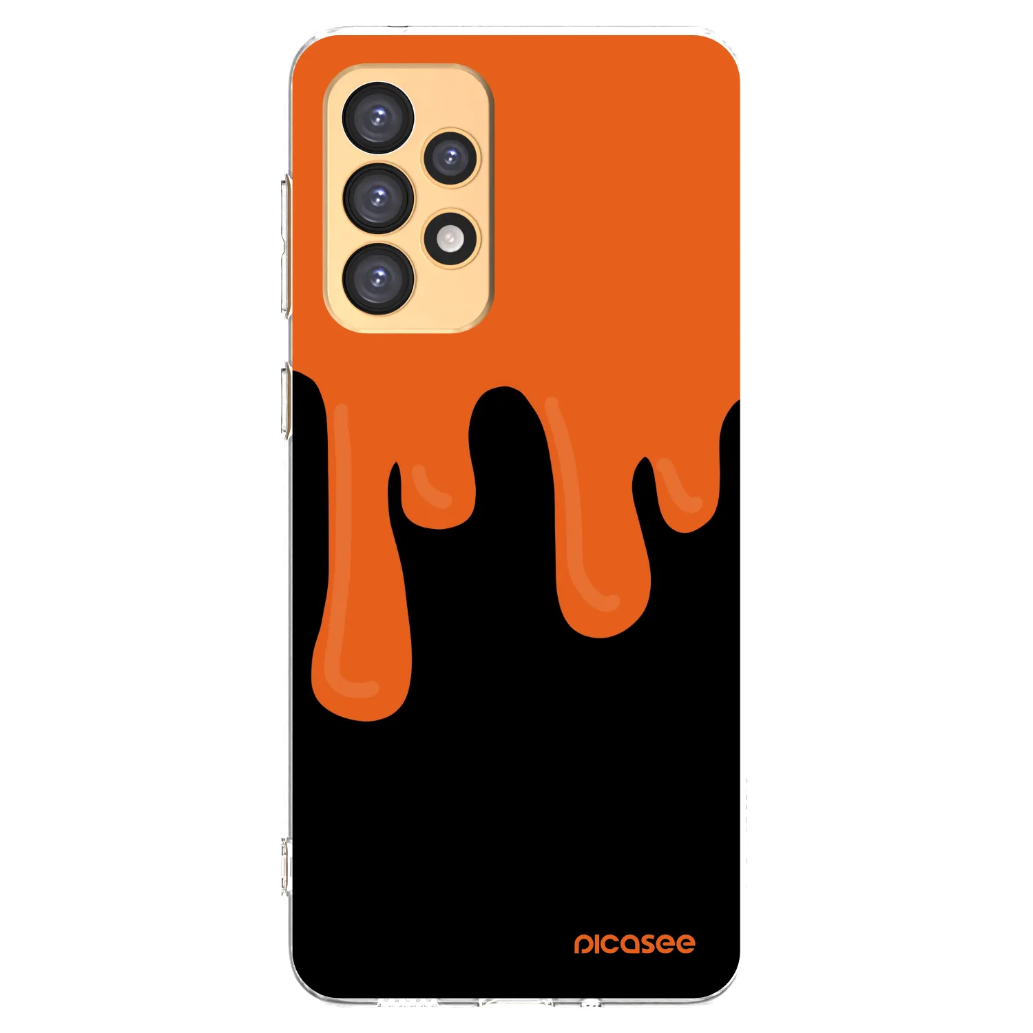 Picasee διαφανής θήκη σιλικόνης Samsung Galaxy A33 5G A336 - Orange spooky