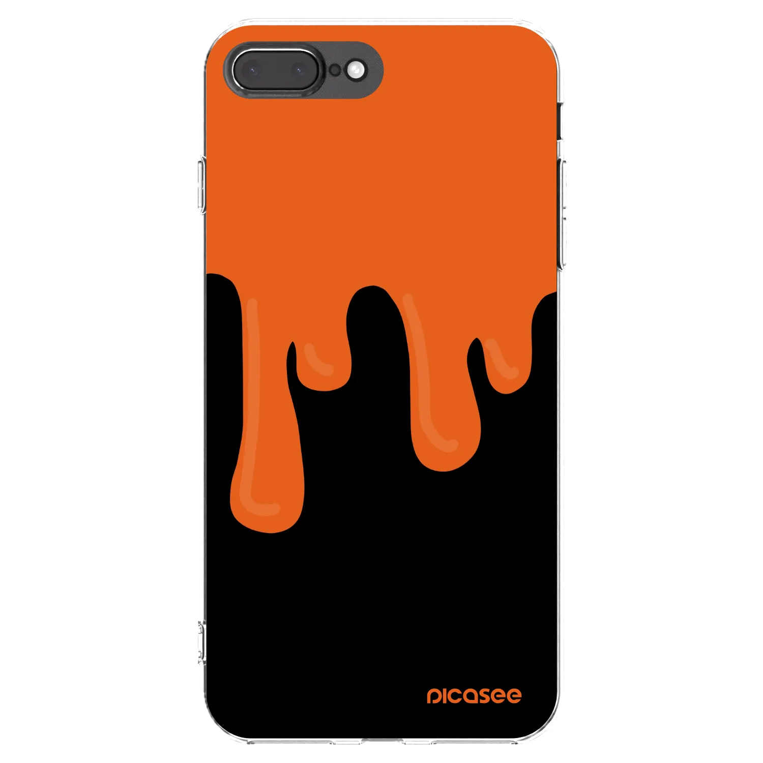 Picasee διαφανής θήκη σιλικόνης Apple iPhone 8 Plus - Orange spooky