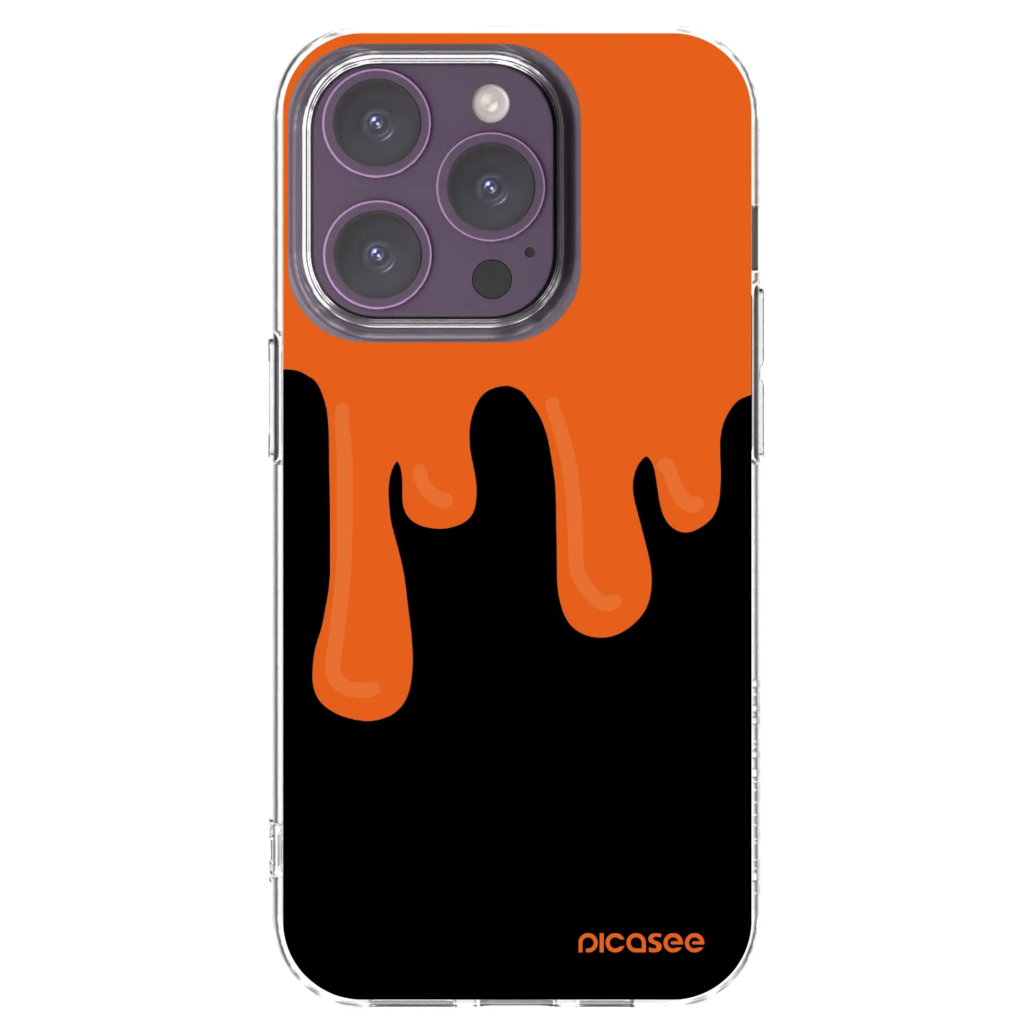 Picasee διαφανής θήκη σιλικόνης Apple iPhone 14 Pro - Orange spooky