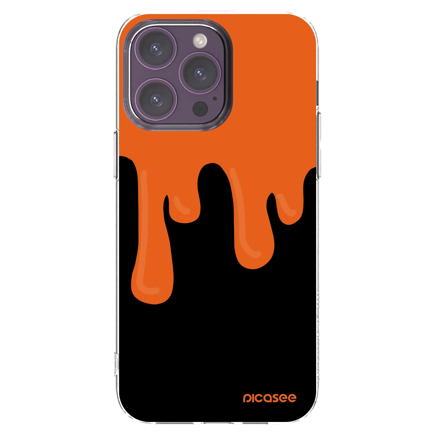 Picasee διαφανής θήκη σιλικόνης Apple iPhone 14 Pro Max - Orange spooky