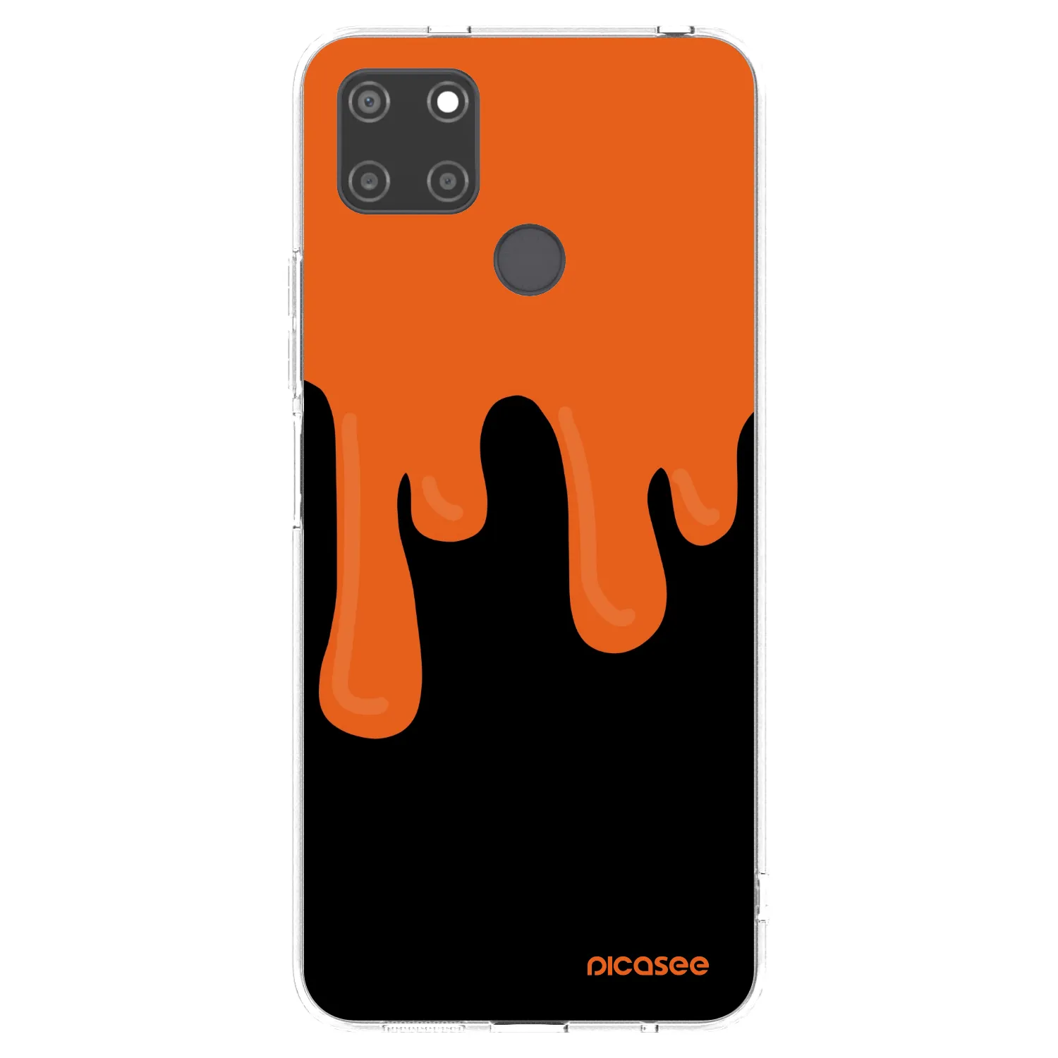 Picasee διαφανής θήκη σιλικόνης Realme C21Y - Orange spooky