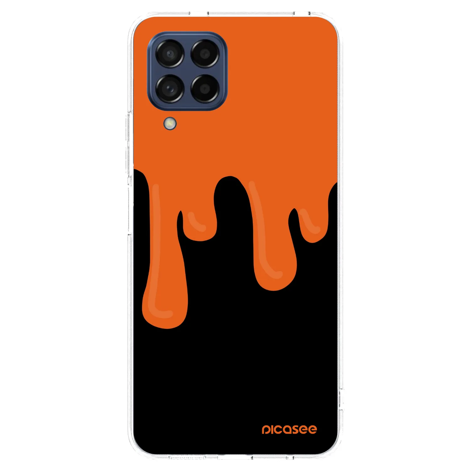 Picasee διαφανής θήκη σιλικόνης Samsung Galaxy M53 5G - Orange spooky