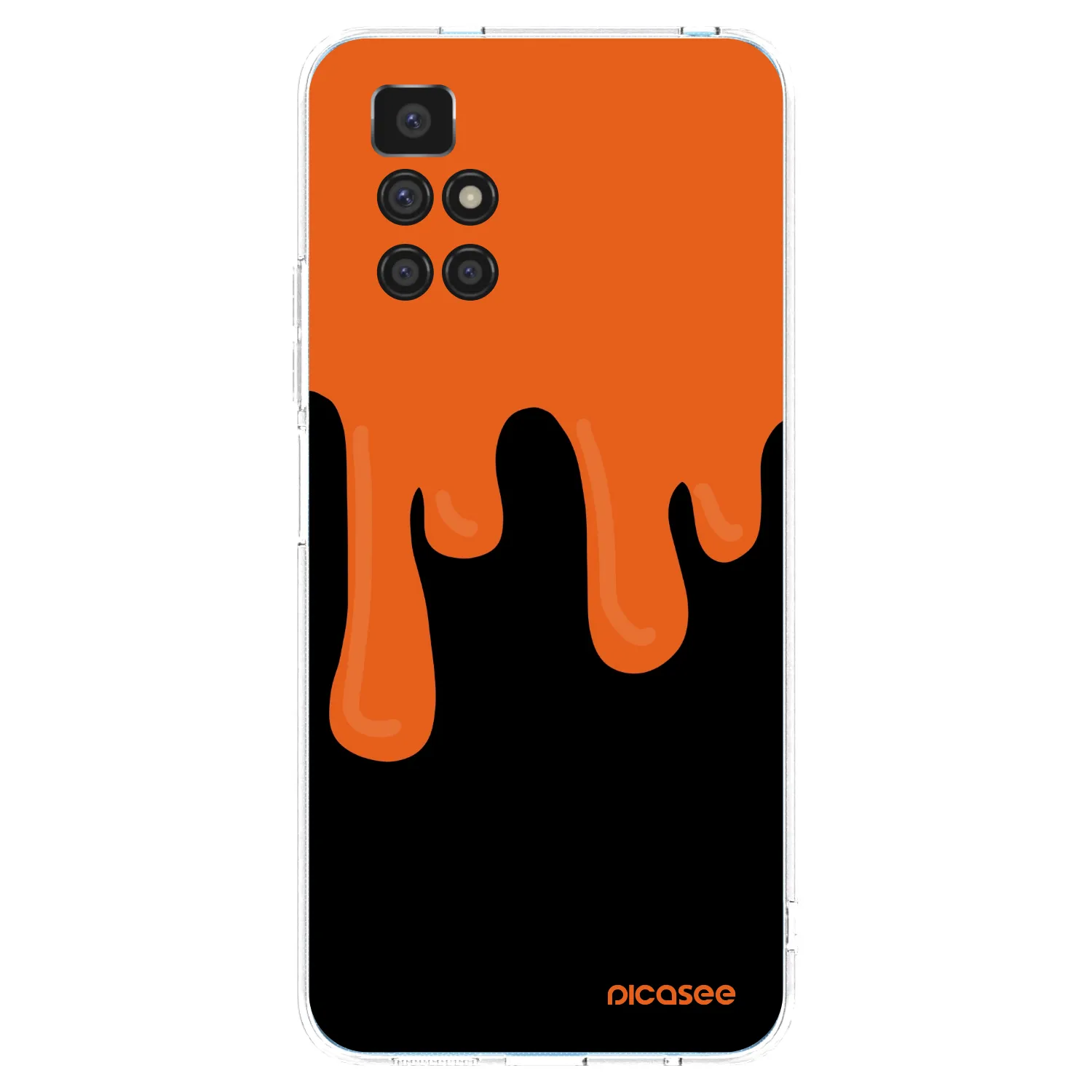 Picasee διαφανής θήκη σιλικόνης Xiaomi Redmi 10 (2022) - Orange spooky