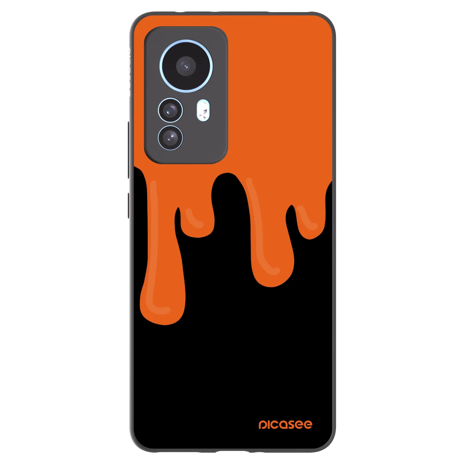 Picasee Μαύρη θήκη σιλικόνης για Xiaomi 12T Pro - Orange spooky
