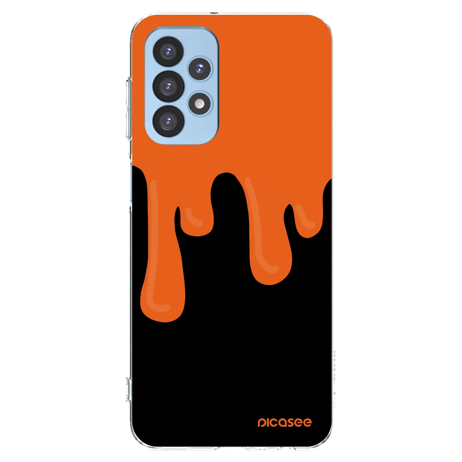 Picasee διαφανής θήκη σιλικόνης Samsung Galaxy A23 A235F 4G - Orange spooky