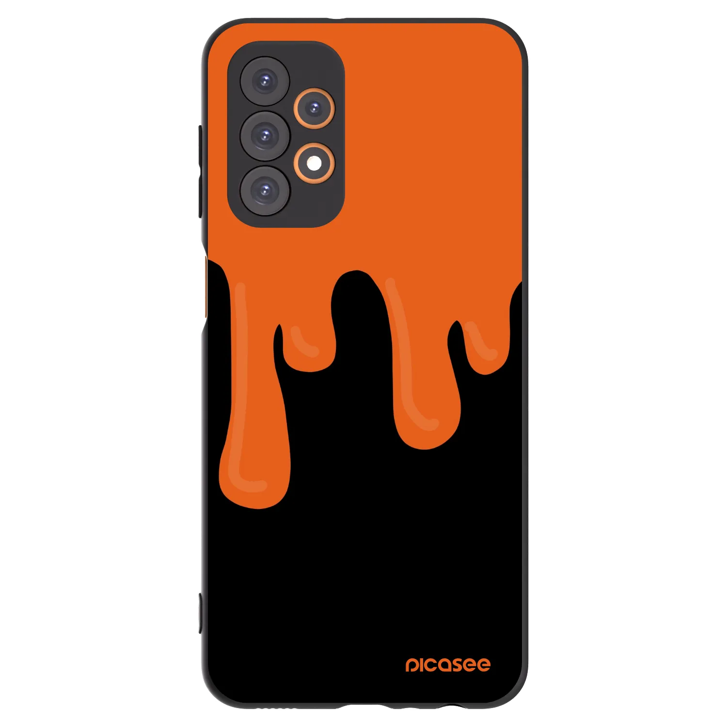 Picasee Μαύρη θήκη σιλικόνης για Samsung Galaxy A23 A236B 5G - Orange spooky