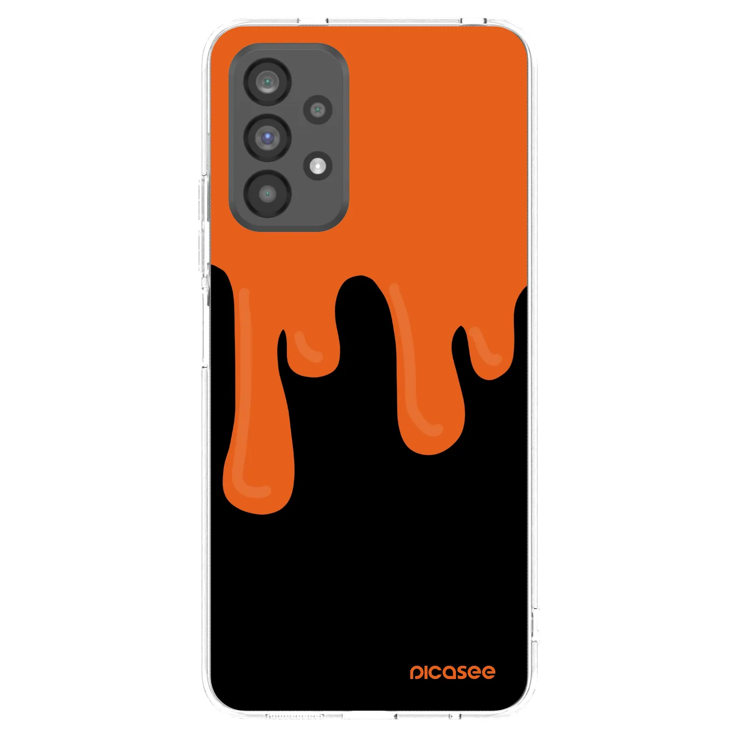 Picasee διαφανής θήκη σιλικόνης Samsung Galaxy A73 5G - Orange spooky