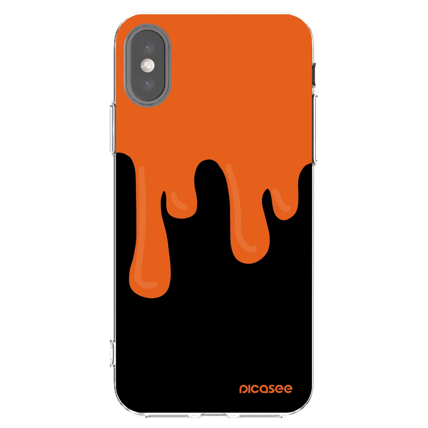 Picasee διαφανής θήκη σιλικόνης Apple iPhone X/XS - Orange spooky
