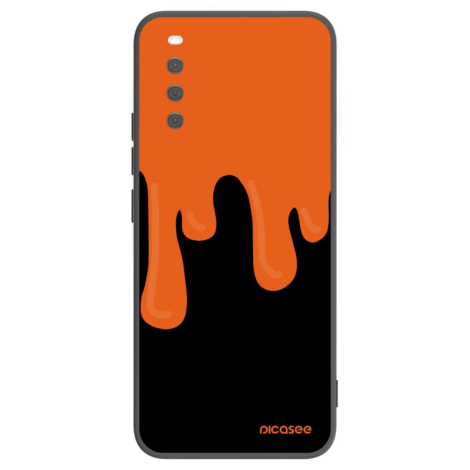 Picasee Μαύρη θήκη σιλικόνης για Sony Xperia 10 III - Orange spooky