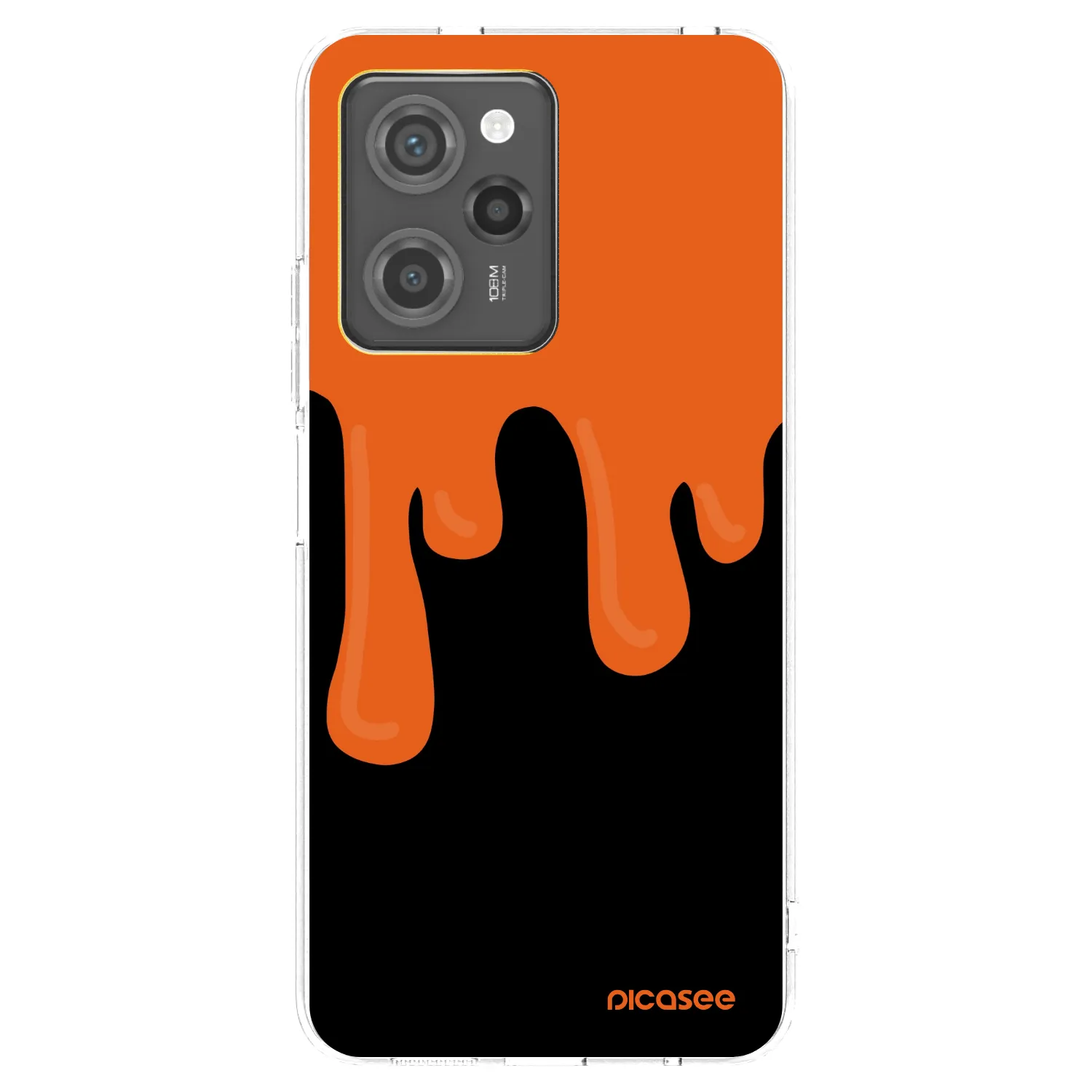 Picasee Μαύρη θήκη σιλικόνης για Xiaomi Poco X5 Pro - Orange spooky