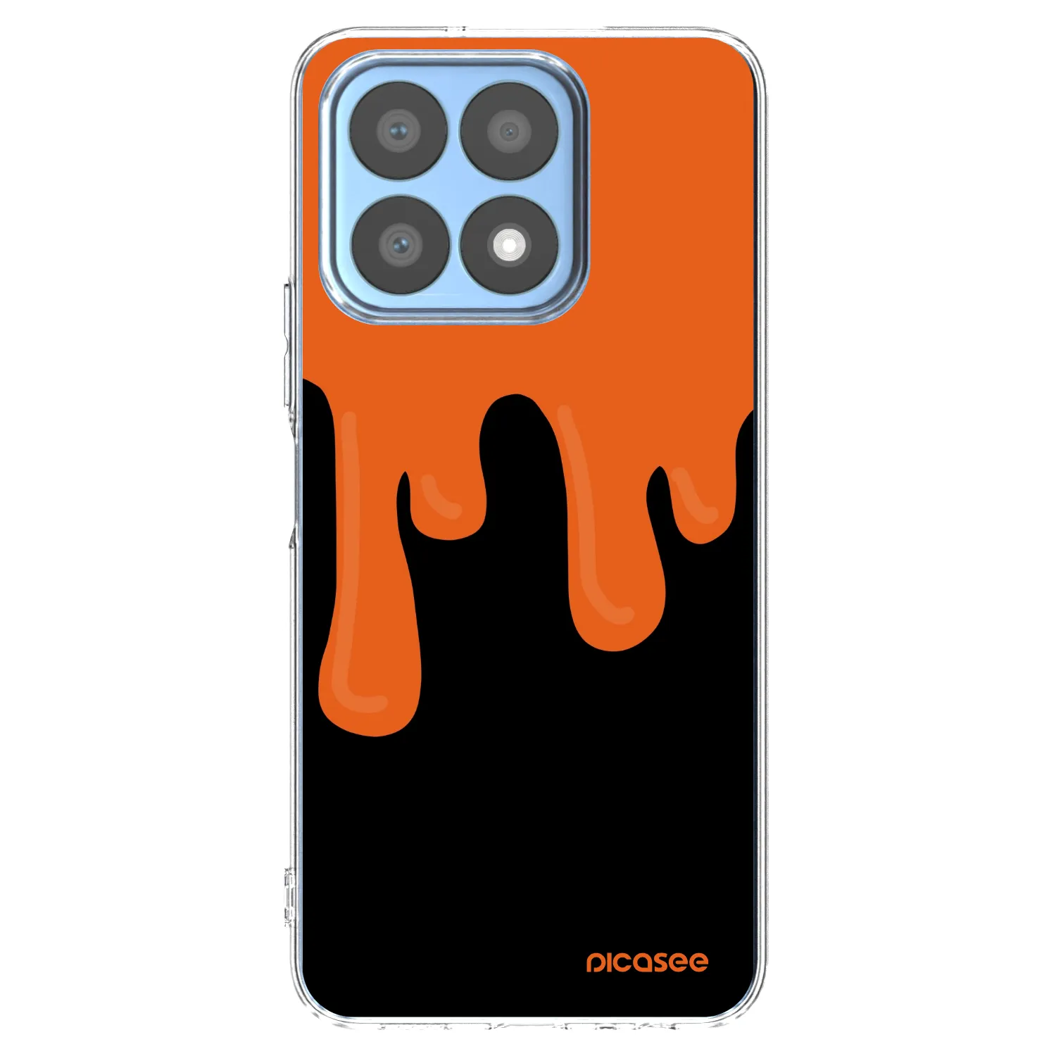 Picasee διαφανής θήκη σιλικόνης Honor X8a - Orange spooky