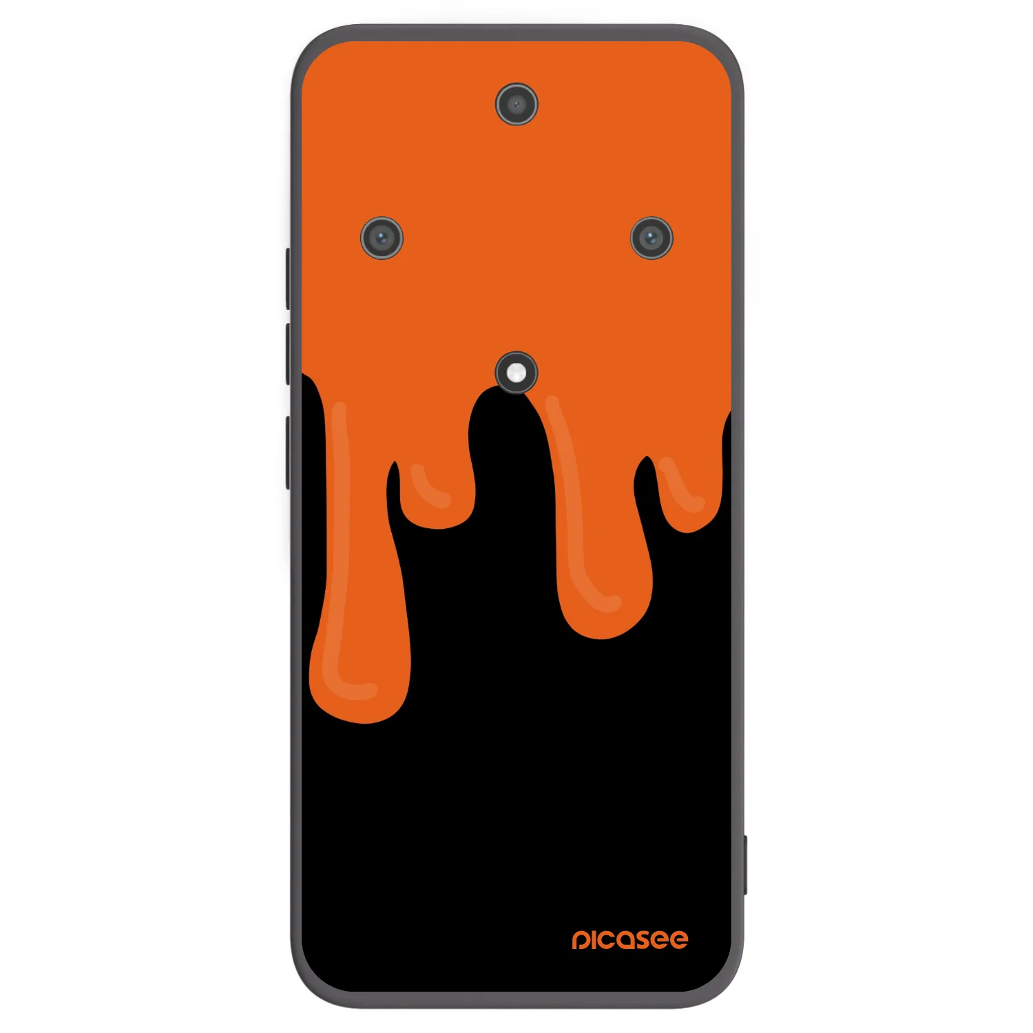 Picasee Μαύρη θήκη σιλικόνης για Honor Magic5 Lite 5G - Orange spooky