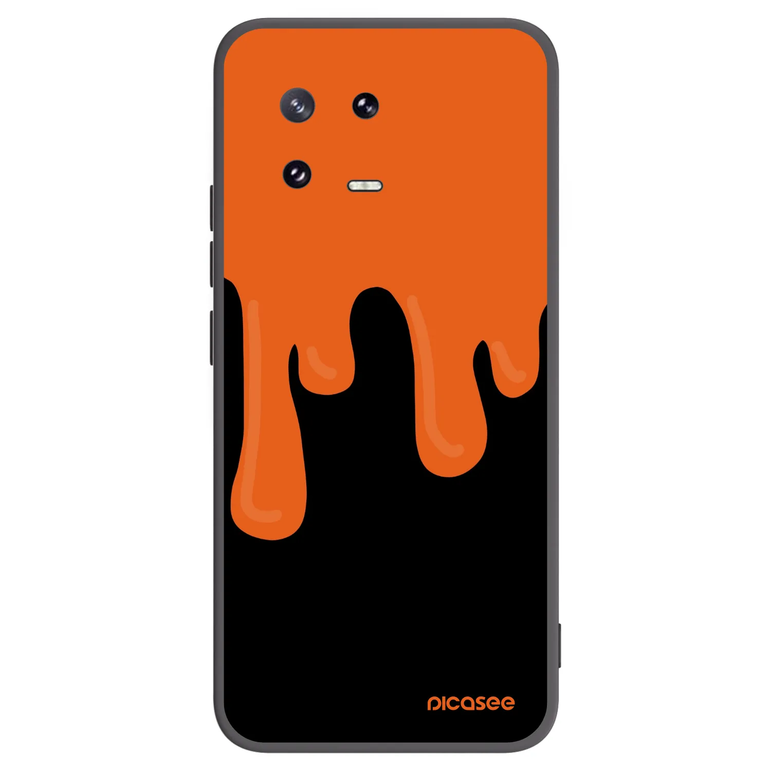 Picasee Μαύρη θήκη σιλικόνης για Xiaomi 13 Pro - Orange spooky