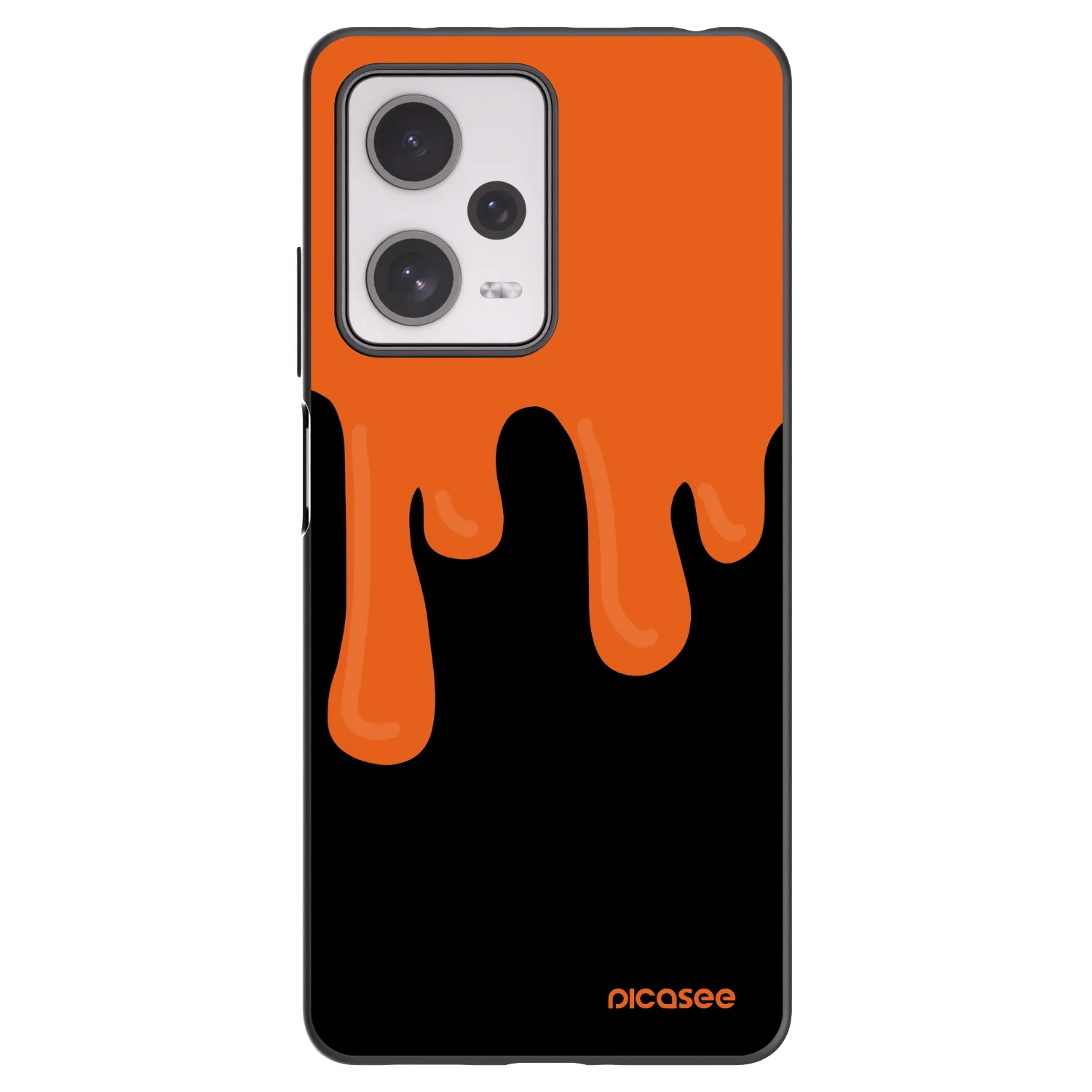 Picasee Μαύρη θήκη σιλικόνης για Xiaomi Redmi Note 12 Pro+ 5G - Orange spooky
