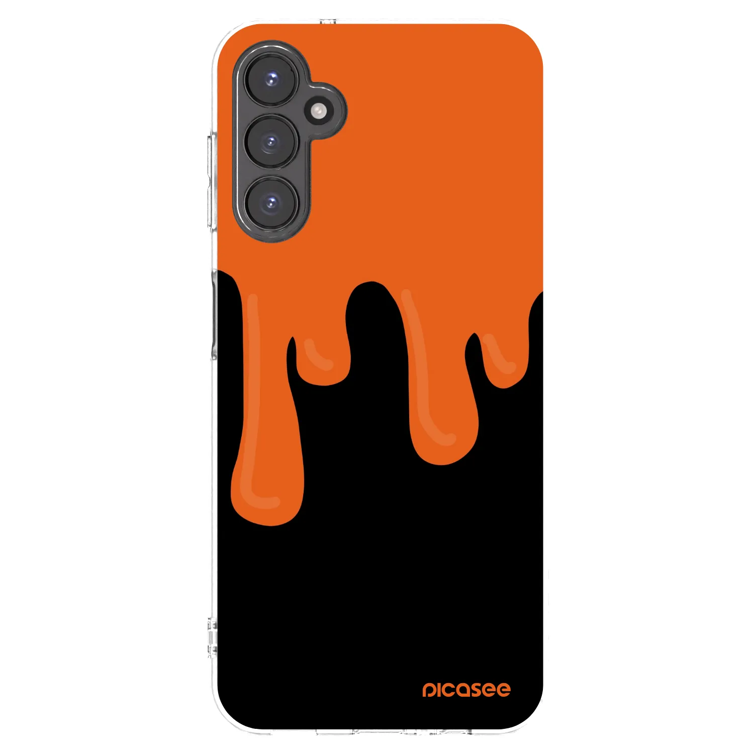 Picasee διαφανής θήκη σιλικόνης Samsung Galaxy A14 4G A145R - Orange spooky