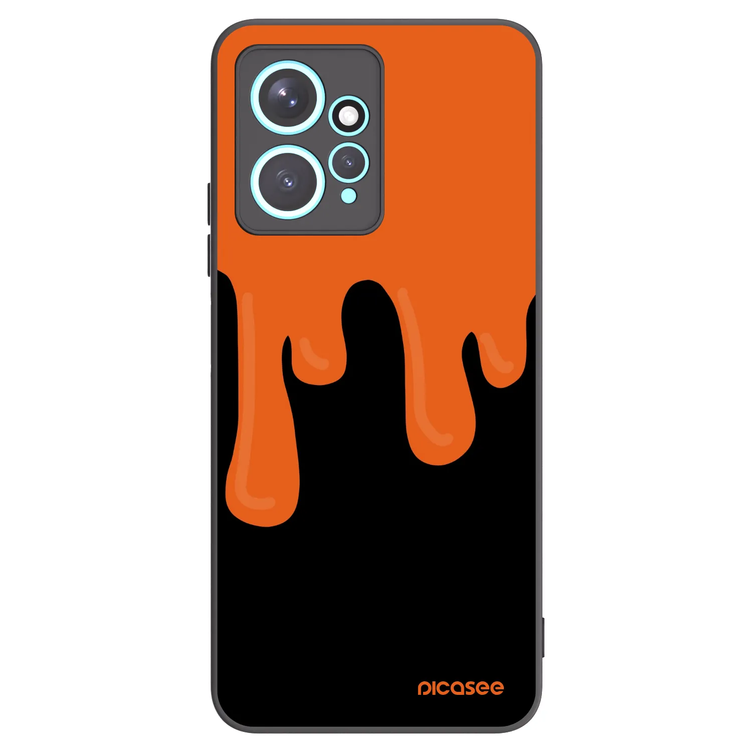 Picasee Μαύρη θήκη σιλικόνης για Xiaomi Redmi Note 12 4G - Orange spooky