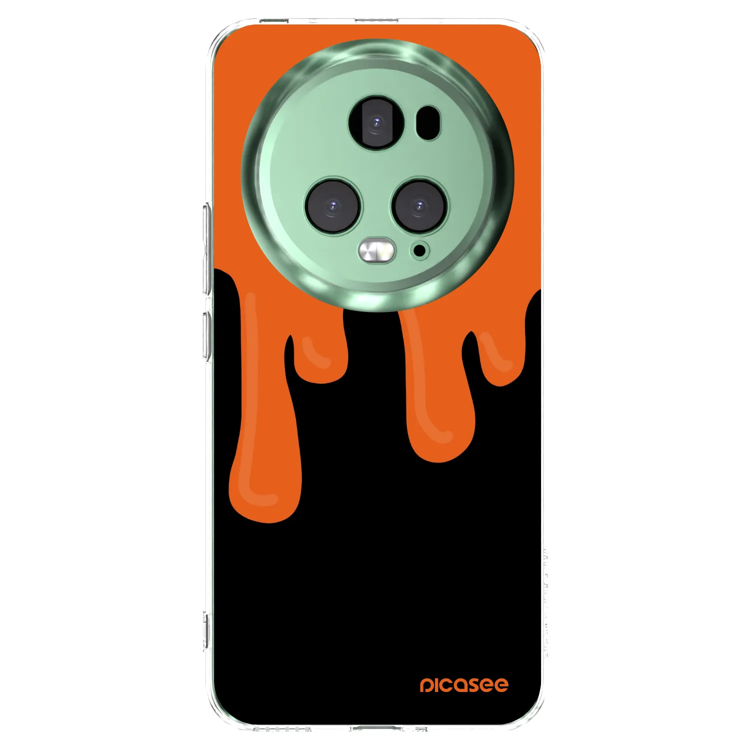 Picasee διαφανής θήκη σιλικόνης Honor Magic5 Pro - Orange spooky