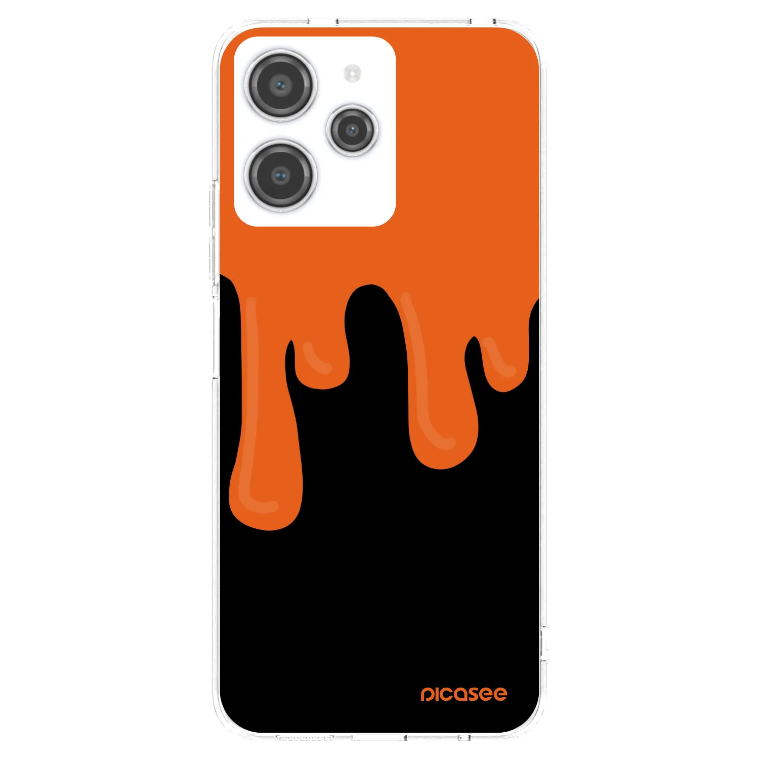 Picasee διαφανής θήκη σιλικόνης Xiaomi Redmi 12 4G - Orange spooky