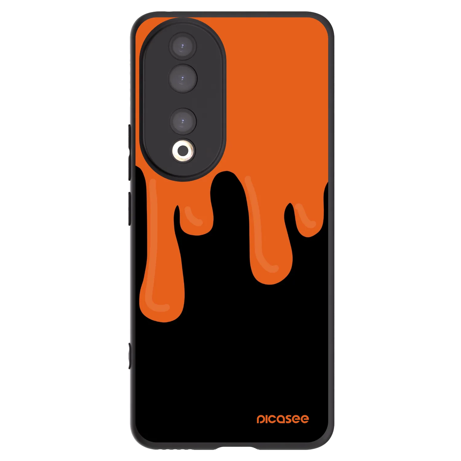 Picasee Μαύρη θήκη σιλικόνης για Honor 90 5G - Orange spooky
