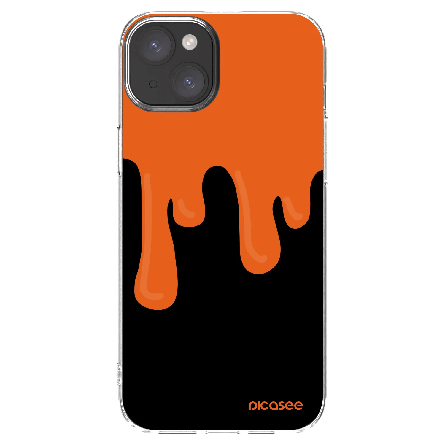 Picasee διαφανής θήκη σιλικόνης Apple iPhone 15 Plus - Orange spooky