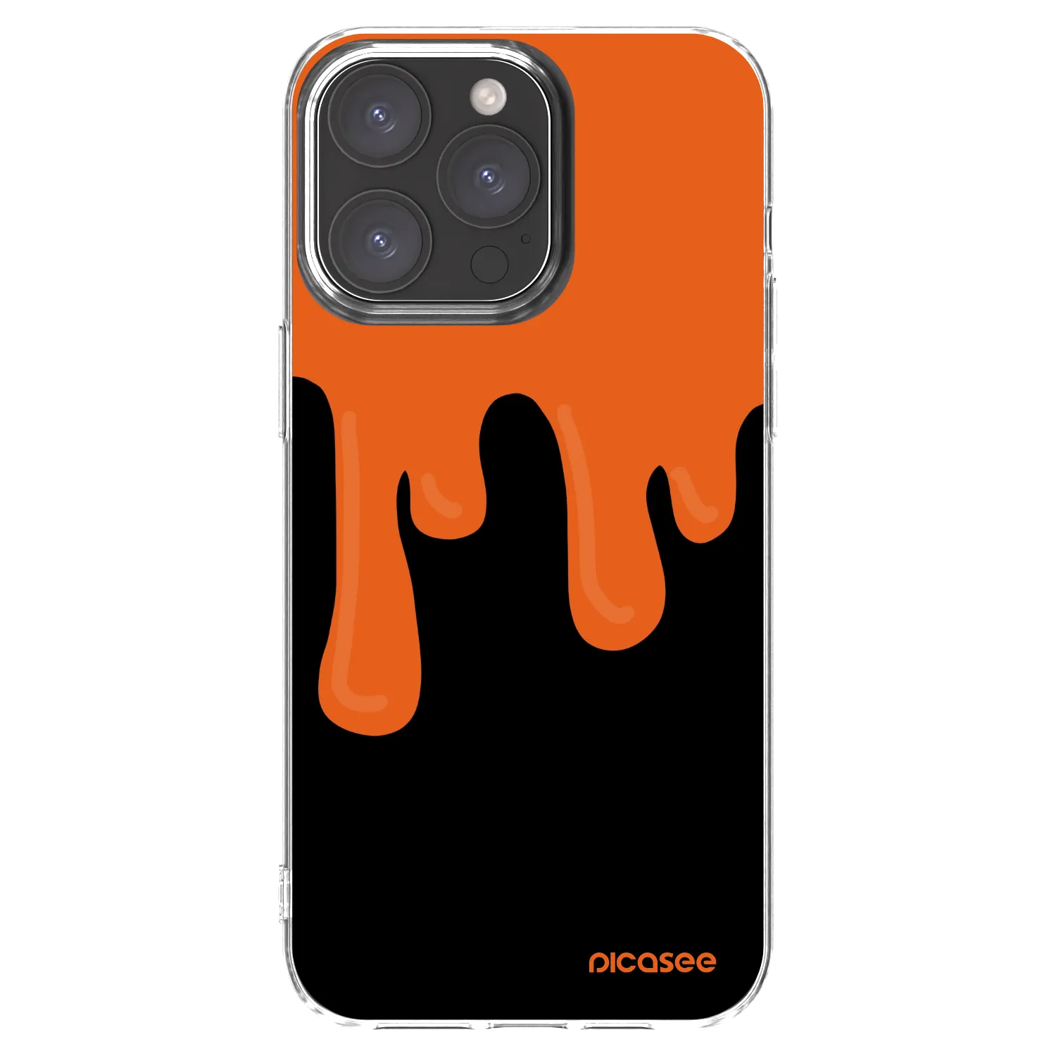 Picasee διαφανής θήκη σιλικόνης Apple iPhone 15 Pro Max - Orange spooky