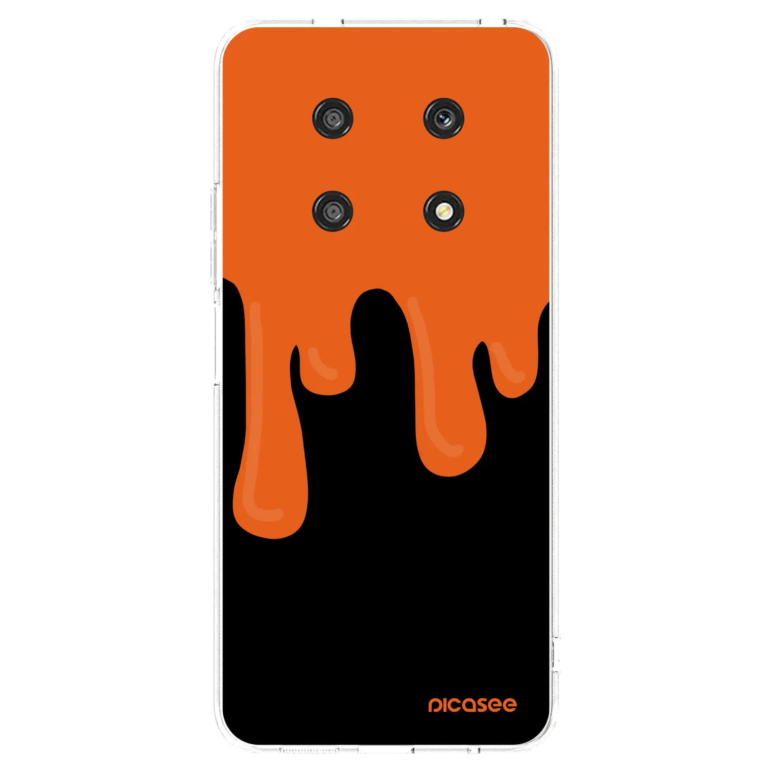 Picasee διαφανής θήκη σιλικόνης Honor Magic4 Lite 5G - Orange spooky