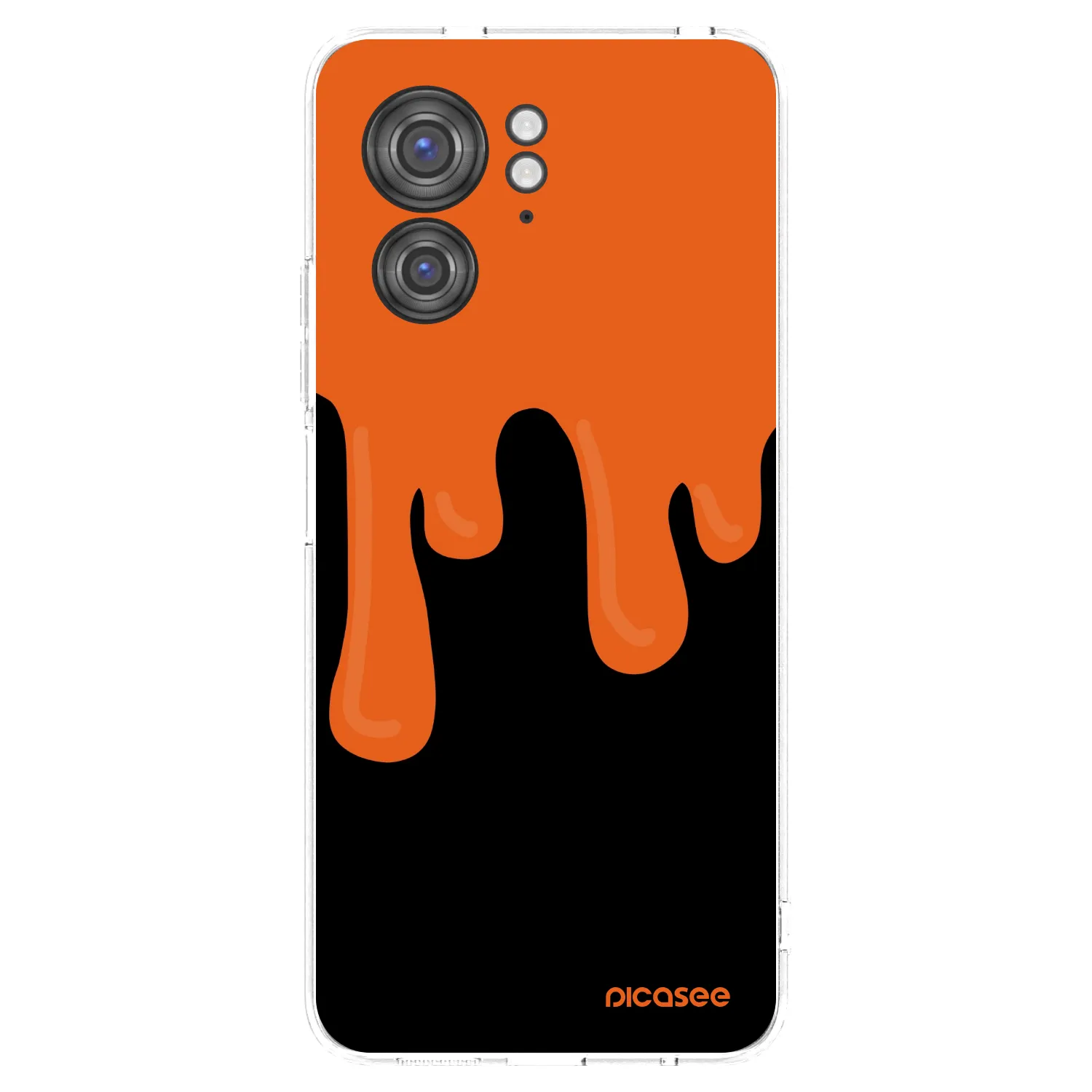 Picasee διαφανής θήκη σιλικόνης Motorola Edge 40 - Orange spooky