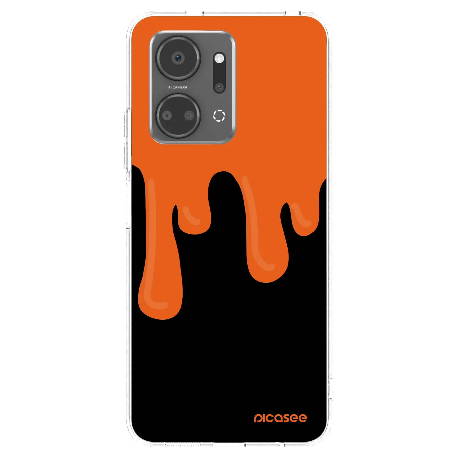 Picasee διαφανής θήκη σιλικόνης Honor X7a - Orange spooky