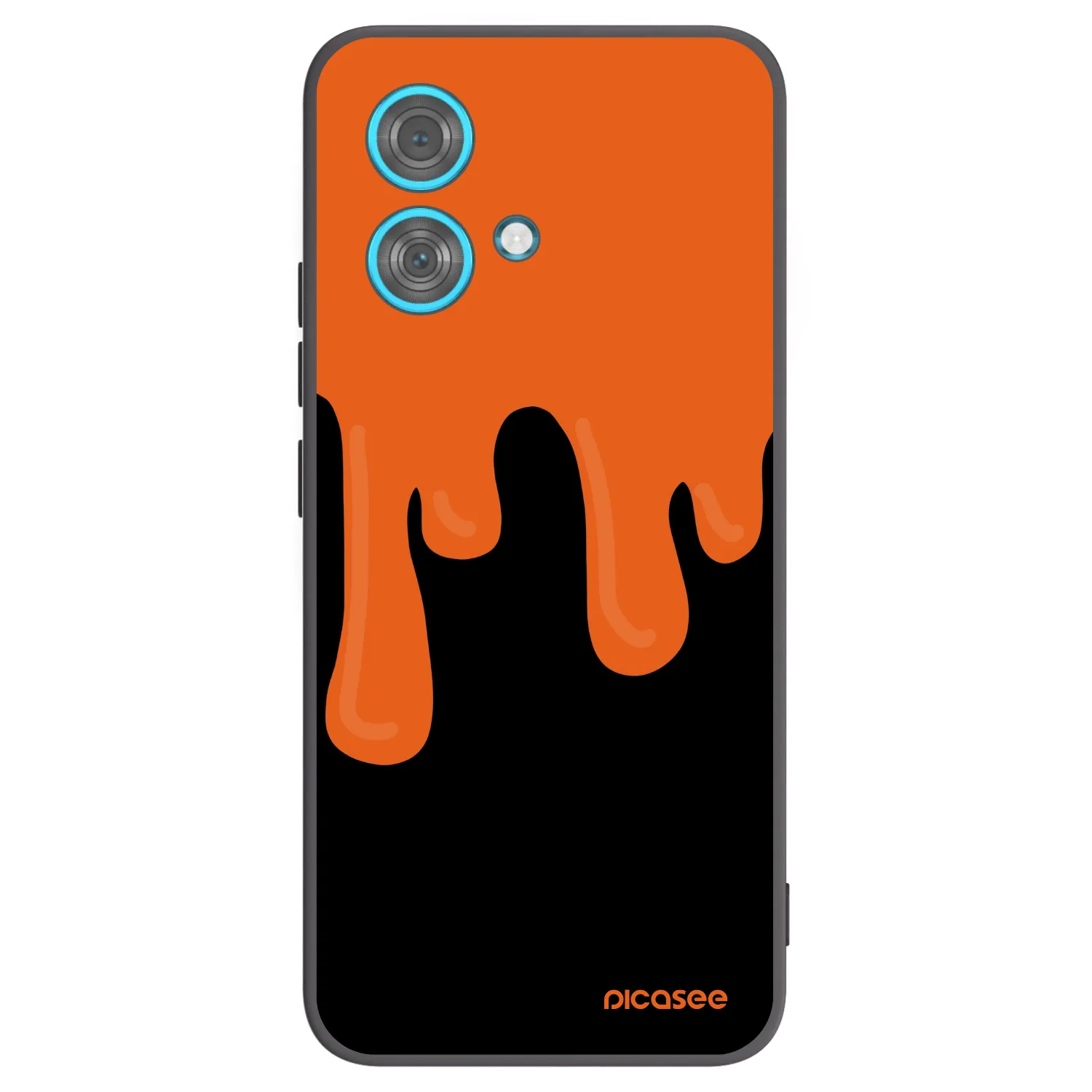 Picasee Μαύρη θήκη σιλικόνης για Motorola Edge 40 Neo - Orange spooky