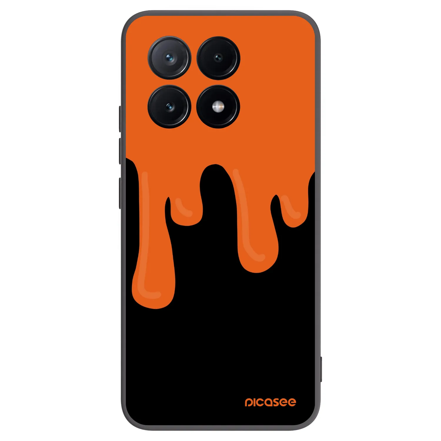 Picasee Μαύρη θήκη σιλικόνης για Xiaomi Poco X6 Pro - Orange spooky