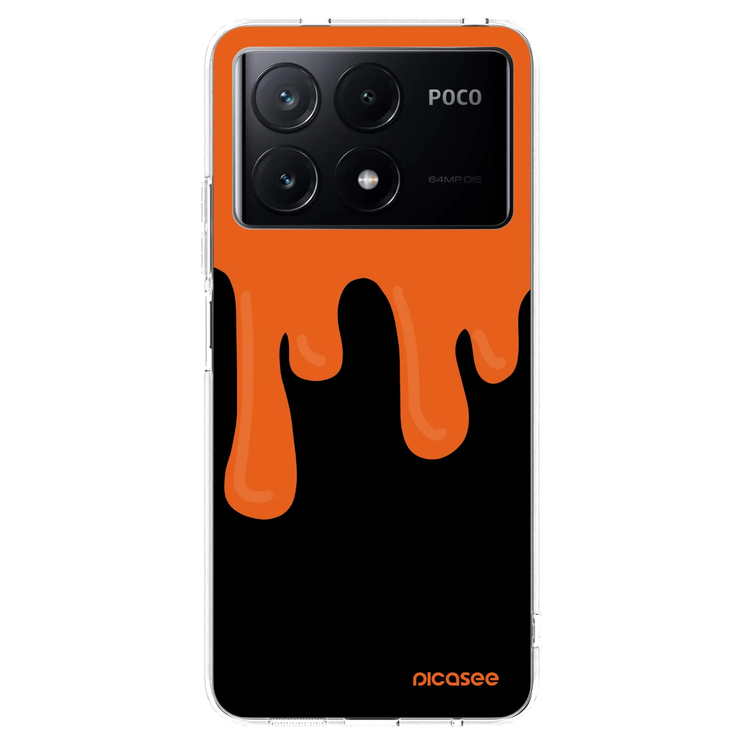 Picasee διαφανής θήκη σιλικόνης Xiaomi Poco X6 Pro - Orange spooky