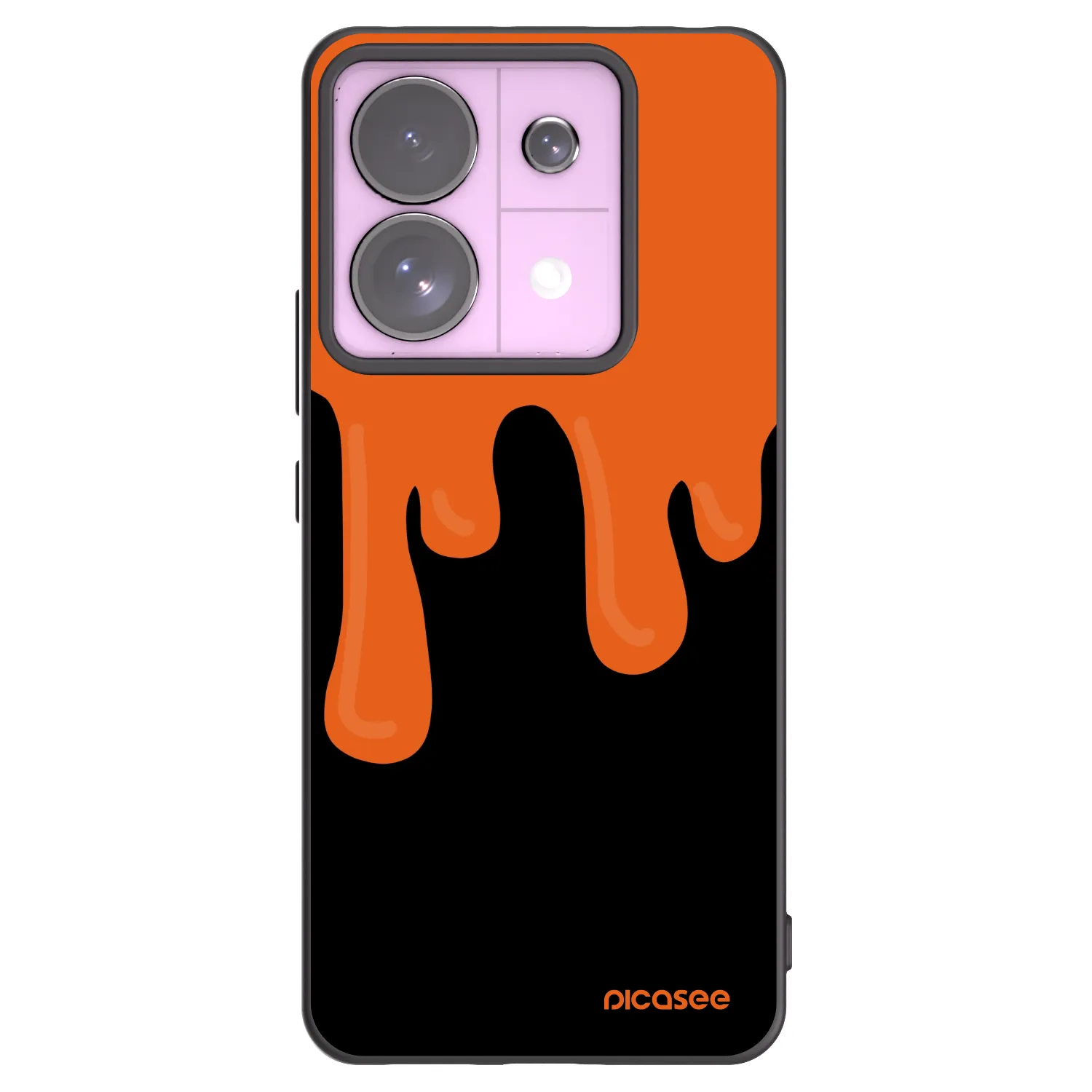 Picasee Μαύρη θήκη σιλικόνης για Xiaomi Redmi Note 13 Pro 5G - Orange spooky