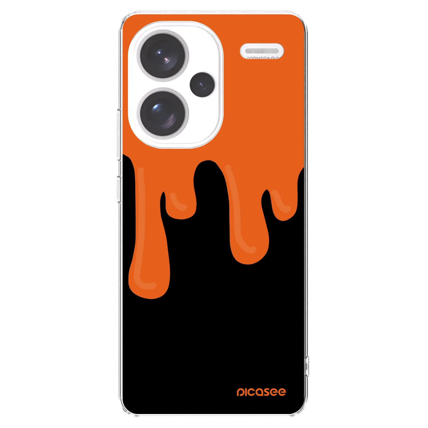 Picasee διαφανής θήκη σιλικόνης Xiaomi Redmi Note 13 Pro+ 5G - Orange spooky