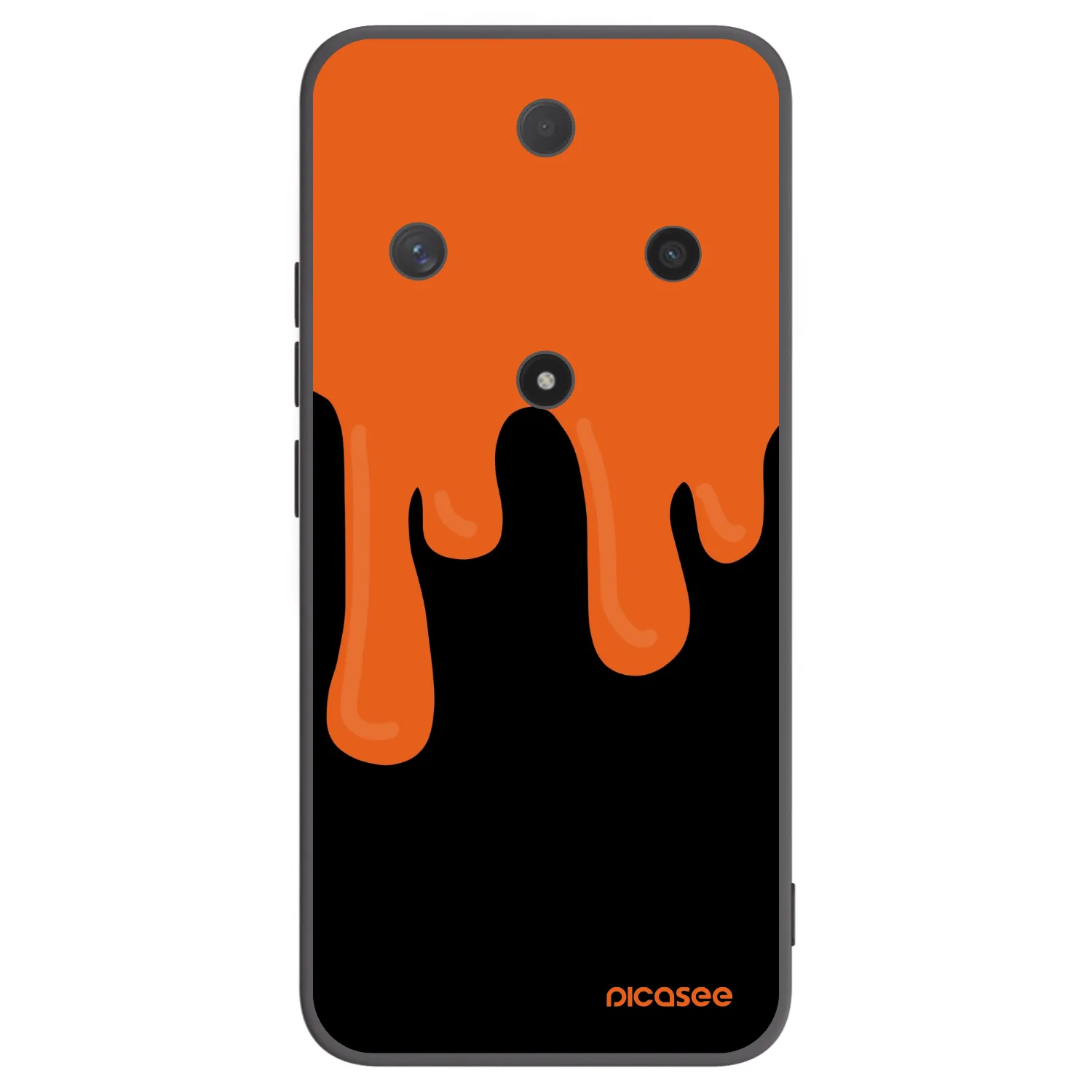 Picasee Μαύρη θήκη σιλικόνης για Honor Magic6 Lite 5G - Orange spooky