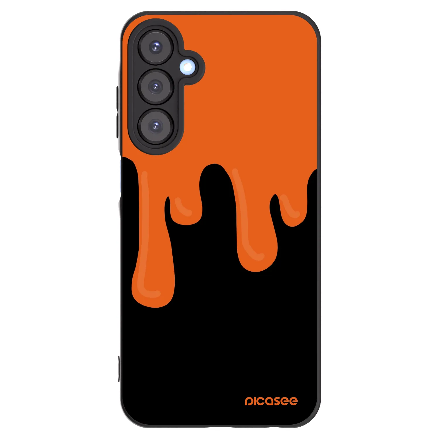 Picasee Μαύρη θήκη σιλικόνης για Samsung Galaxy A25 A256B 5G - Orange spooky