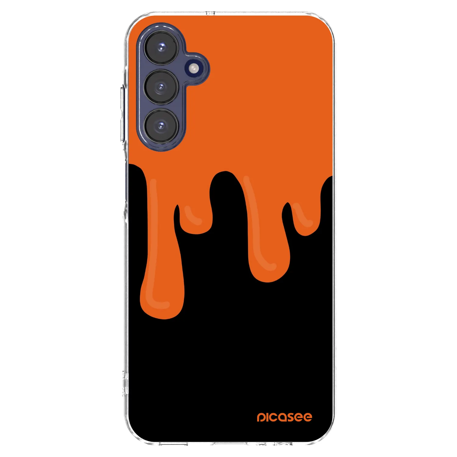 Picasee διαφανής θήκη σιλικόνης Samsung Galaxy A15 A155F 4G - Orange spooky
