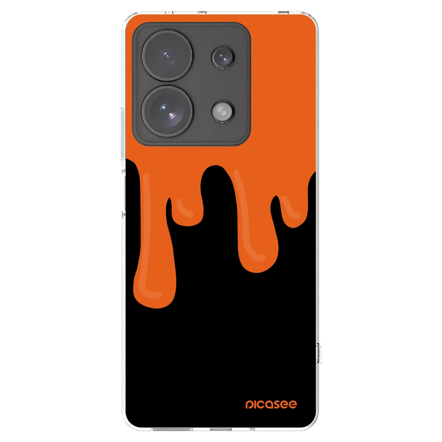 Picasee διαφανής θήκη σιλικόνης Xiaomi Redmi Note 13 Pro 4G - Orange spooky