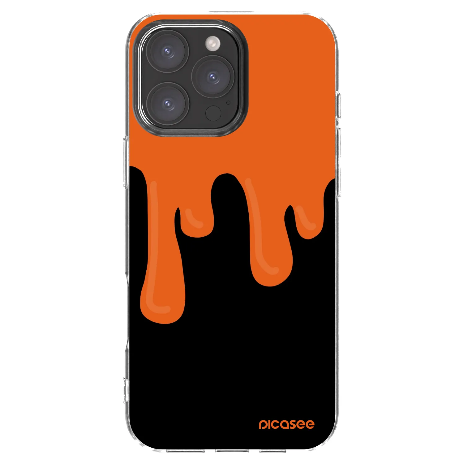 Picasee διαφανής θήκη σιλικόνης Apple iPhone 16 Pro Max - Orange spooky