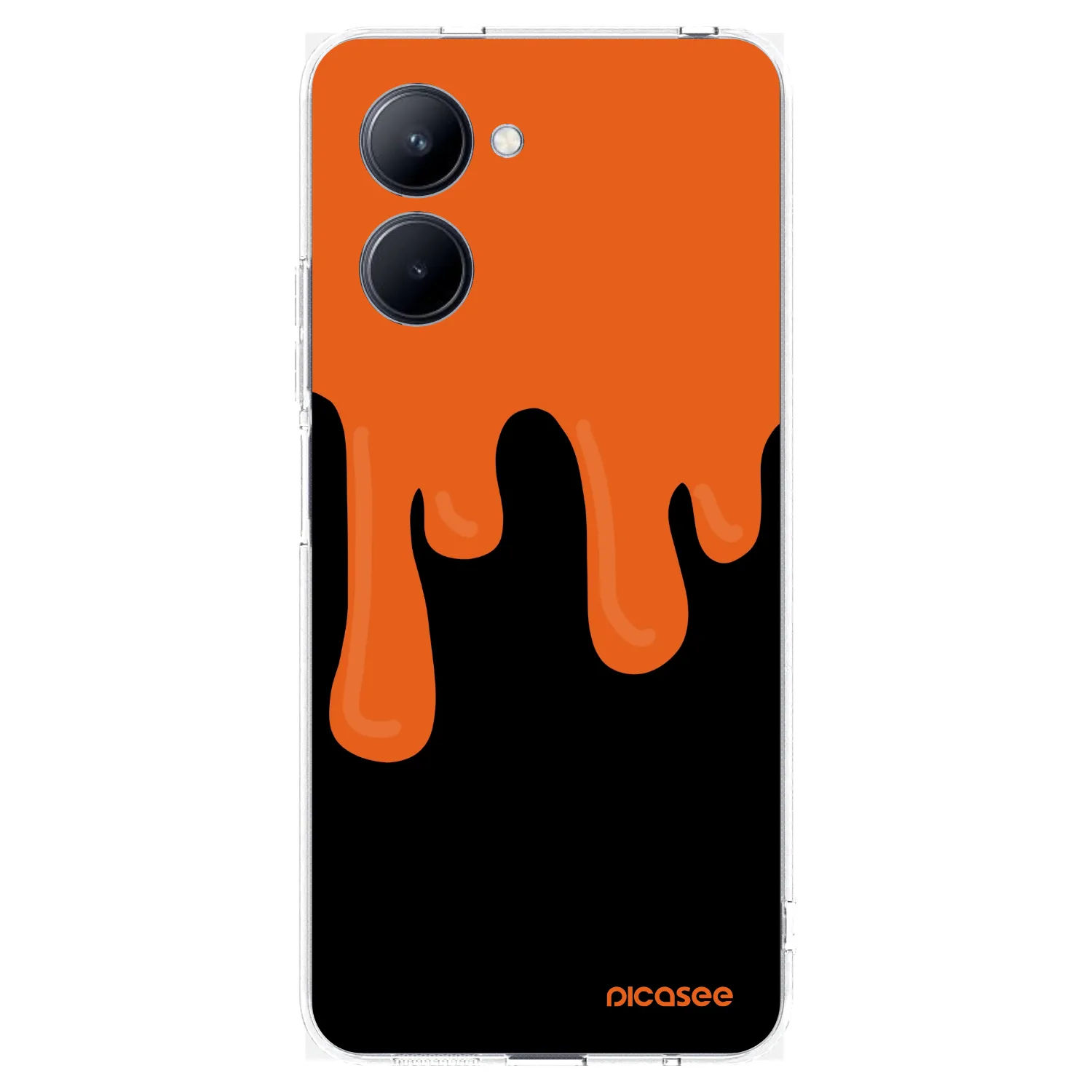 Picasee διαφανής θήκη σιλικόνης Realme C33 (2023) - Orange spooky